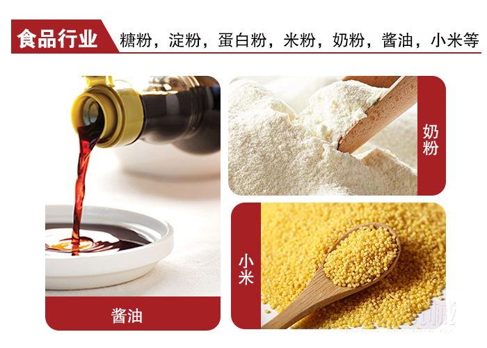 全不銹鋼食品振動篩可用于糖粉，小米，淀粉，蛋白粉，米粉，奶粉，醬油等物料