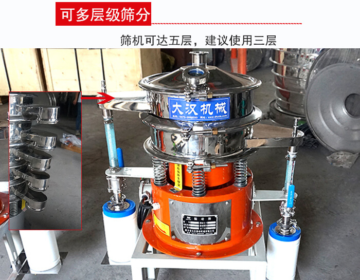 氣體波阿虎振動篩篩機可達五層，三層較為常用