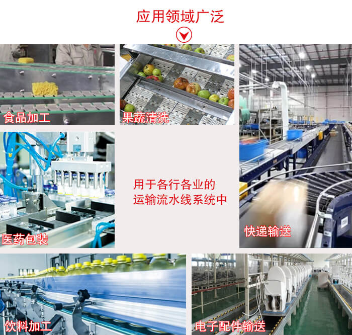 鏈板輸送機(jī)適用行業(yè)：食品加工，果蔬清洗等行業(yè)